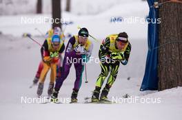 22.02.2015, Falun, Sweden (SWE): Francois Braud (FRA), Tino Edelmann (GER), Taihei Kato (JPN), Magnus Moan (NOR), (l-r)  - FIS nordic world ski championships, nordic combined, team HS100/4x5km, Falun (SWE). www.nordicfocus.com. © NordicFocus. Every downloaded picture is fee-liable.