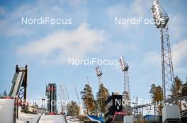 22.02.2015, Falun, Sweden (SWE): ski jumping hill and blue sky - FIS nordic world ski championships, nordic combined, team HS100/4x5km, Falun (SWE). www.nordicfocus.com. © NordicFocus. Every downloaded picture is fee-liable.