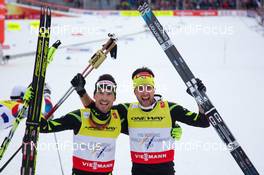 28.02.2015, Falun, Sweden (SWE): Francois Braud (FRA), Jason Lamy-Chappuis (FRA) - FIS nordic world ski championships, nordic combined, team sprint HS134/2x7.5km, Falun (SWE). www.nordicfocus.com. © NordicFocus. Every downloaded picture is fee-liable.