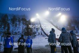 28.11.2015, Ruka, Finland (FIN): Athletes waiting for judges decision   - FIS world cup nordic combined, individual gundersen HS142/10km, Ruka (FIN). www.nordicfocus.com. © Modica/NordicFocus. Every downloaded picture is fee-liable.