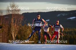 06.12.2015, Lillehammer, Norway (NOR): Magnus Krog (NOR), Bernhard Gruber (AUT), Akito Watabe (JPN), (l-r)  - FIS world cup nordic combined, individual gundersen HS138/10km, Lillehammer (NOR). www.nordicfocus.com. © Felgenhauer/NordicFocus. Every downloaded picture is fee-liable.