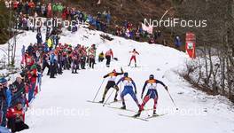 19.12.2015, Ramsau, Austria (AUT): Eric Frenzel (GER), Tomas Portyk (CZE), Haavard Klemetsen (NOR), (l-r)  - FIS world cup nordic combined, individual gundersen HS96/10km, Ramsau (AUT). www.nordicfocus.com. © Felgenhauer/NordicFocus. Every downloaded picture is fee-liable.