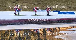 20.12.2015, Ramsau, Austria (AUT): Sepp Schneider (AUT), Francois Braud (FRA), Philipp Orter (AUT), David Pommer (AUT), (l-r)  - FIS world cup nordic combined, individual gundersen HS96/10km, Ramsau (AUT). www.nordicfocus.com. © Felgenhauer/NordicFocus. Every downloaded picture is fee-liable.