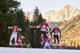 20.12.2015, Ramsau, Austria (AUT): Taylor Fletcher (USA), Marco Pichlmayer (AUT), Manuel Maierhofer (ITA), (l-r)  - FIS world cup nordic combined, individual gundersen HS96/10km, Ramsau (AUT). www.nordicfocus.com. © Felgenhauer/NordicFocus. Every downloaded picture is fee-liable.