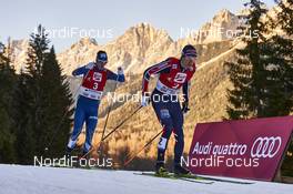 20.12.2015, Ramsau, Austria (AUT): Tomas Portyk (CZE), Haavard Klemetsen (NOR), (l-r)  - FIS world cup nordic combined, individual gundersen HS96/10km, Ramsau (AUT). www.nordicfocus.com. © Felgenhauer/NordicFocus. Every downloaded picture is fee-liable.