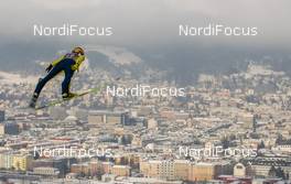 04.01.2015, Innsbruck, Austria (AUT): Noriaki Kasai (JPN), Fischer - FIS world cup ski jumping, four hills tournament, individual HS130, qualification, Innsbruck (AUT). www.nordicfocus.com. © Laiho/NordicFocus. Every downloaded picture is fee-liable.