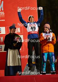 21.02.2015, Falun, Sweden (SWE): Stefan Kraft (AUT), Severin Freund (GER), (l-r)  - FIS nordic world ski championships, ski jumping, individual HS100, Falun (SWE). www.nordicfocus.com. © NordicFocus. Every downloaded picture is fee-liable.