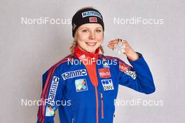 22.02.2015, Falun, Sweden (SWE): Maren Lundby (NOR) - FIS nordic world ski championships, ski jumping, medals, Falun (SWE). www.nordicfocus.com. © NordicFocus. Every downloaded picture is fee-liable.