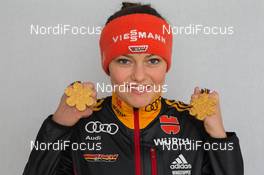 21.02.2015, Falun, Sweden (SWE): Carina Vogt (GER) - FIS nordic world ski championships, ski jumping, medals, Falun (SWE). www.nordicfocus.com. © NordicFocus. Every downloaded picture is fee-liable.