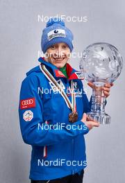 13.03.2015, Oslo, Norway (NOR): Daniela Iraschko-Stolz (AUT) - FIS world cup ski jumping ladies, cups, Oslo (NOR). www.nordicfocus.com. © Felgenhauer/NordicFocus. Every downloaded picture is fee-liable.