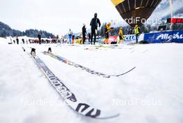 24.01.2015, Tannheimer Tal, Austria (AUT) - Bad Hindelang, Germany (GER):  Salomon skis ready to race - Skitrail Tannheimertal (AUT) - Bad Hindelang (GER). www.nordicfocus.com. © Felgenhauer/NordicFocus. Every downloaded picture is fee-liable.