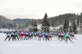 08.02.2015, Morez, France (FRA): start of the race - FIS Marathon Cup La Transjurassienne, Morez (FRA). www.nordicfocus.com. © Becker/NordicFocus. Every downloaded picture is fee-liable.