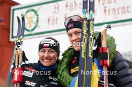 08.03.2015, Mora, Sweden (SWE): Justyna Kowalczyk (POL), Petter Eliassen (NOR), (l-r)  - FIS Marathon Cup Vasaloppet, Mora (SWE). www.nordicfocus.com. © Felgenhauer/NordicFocus. Every downloaded picture is fee-liable.