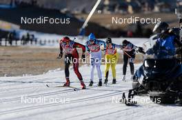 06.12.2015, Livigno, Italy (ITA): Justyna Kowalczyk (POL), Seraina Boner (SUI), Masako Ishida (JPN), Britta Johansson Norgren (SWE), (l-r) - Ski Classics La Sgambeda, Livigno (ITA). www.nordicfocus.com. © Rauschendorfer/NordicFocus. Every downloaded picture is fee-liable.