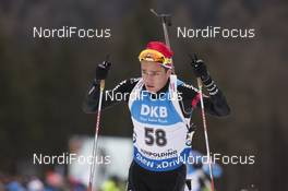 09.01.2016, Ruhpolding, Germany (GER): Jeremy Finello (SUI) -  IBU world cup biathlon, pursuit men, Ruhpolding replacing Oberhof (GER). www.nordicfocus.com. © Manzoni/NordicFocus. Every downloaded picture is fee-liable.