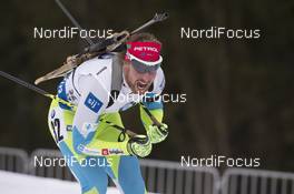 08.01.2016, Ruhpolding, Germany (GER): Klemen Bauer (SLO) -  IBU world cup biathlon, sprint men, Ruhpolding replacing Oberhof (GER). www.nordicfocus.com. © Manzoni/NordicFocus. Every downloaded picture is fee-liable.
