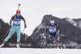 08.01.2016, Ruhpolding, Germany (GER): Juliya Dzhyma (UKR), Karin Oberhofer (ITA), (l-r) -  IBU world cup biathlon, sprint women, Ruhpolding replacing Oberhof (GER). www.nordicfocus.com. © Manzoni/NordicFocus. Every downloaded picture is fee-liable.