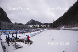 07.01.2016, Ruhpolding, Germany (GER): Biathlon Feature: Overview over the shooting range of Ruhpolding during the women's training -  IBU world cup biathlon, training, Ruhpolding replacing Oberhof (GER). www.nordicfocus.com. © Manzoni/NordicFocus. Every downloaded picture is fee-liable.
