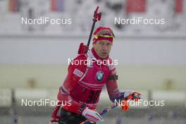 13.01.2016, Ruhpolding, Germany (GER): Ole Einar Bjoerndalen (NOR) -  IBU world cup biathlon, individual men, Ruhpolding (GER). www.nordicfocus.com. © Manzoni/NordicFocus. Every downloaded picture is fee-liable.