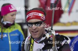13.01.2016, Ruhpolding, Germany (GER): Simon Eder (AUT) -  IBU world cup biathlon, individual men, Ruhpolding (GER). www.nordicfocus.com. © Manzoni/NordicFocus. Every downloaded picture is fee-liable.