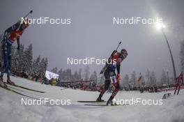 16.01.2016, Ruhpolding, Germany (GER): Ondrej Moravec (CZE), Simon Eder (AUT), (l-r) -  IBU world cup biathlon, mass men, Ruhpolding (GER). www.nordicfocus.com. © Manzoni/NordicFocus. Every downloaded picture is fee-liable.