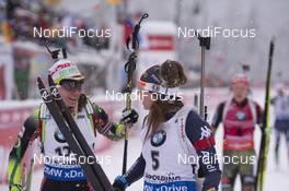 16.01.2016, Ruhpolding, Germany (GER): Nadezhda Skardino (BLR), Dorothea Wierer (ITA), (l-r) -  IBU world cup biathlon, mass women, Ruhpolding (GER). www.nordicfocus.com. © Manzoni/NordicFocus. Every downloaded picture is fee-liable.
