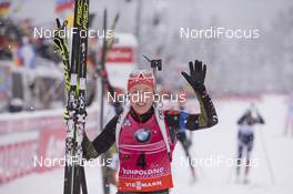 16.01.2016, Ruhpolding, Germany (GER): Laura Dahlmeier (GER) -  IBU world cup biathlon, mass women, Ruhpolding (GER). www.nordicfocus.com. © Manzoni/NordicFocus. Every downloaded picture is fee-liable.