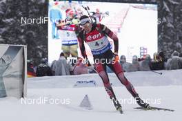 15.01.2016, Ruhpolding, Germany (GER): Julian Eberhard (AUT) -  IBU world cup biathlon, relay men, Ruhpolding (GER). www.nordicfocus.com. © Manzoni/NordicFocus. Every downloaded picture is fee-liable.