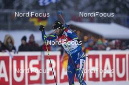 15.01.2016, Ruhpolding, Germany (GER): Martin Fourcade (FRA) -  IBU world cup biathlon, relay men, Ruhpolding (GER). www.nordicfocus.com. © Manzoni/NordicFocus. Every downloaded picture is fee-liable.