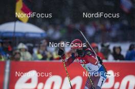 15.01.2016, Ruhpolding, Germany (GER): Evgeniy Garanichev (RUS) -  IBU world cup biathlon, relay men, Ruhpolding (GER). www.nordicfocus.com. © Manzoni/NordicFocus. Every downloaded picture is fee-liable.