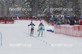 17.01.2016, Ruhpolding, Germany (GER): Olena Pidhrushna (UKR), Laura Dahlmeier (GER), (l-r) -  IBU world cup biathlon, relay women, Ruhpolding (GER). www.nordicfocus.com. © Manzoni/NordicFocus. Every downloaded picture is fee-liable.