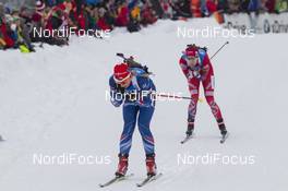 17.01.2016, Ruhpolding, Germany (GER): Lucie Charvatova (CZE), Synnoeve Solemdal (NOR), (l-r) -  IBU world cup biathlon, relay women, Ruhpolding (GER). www.nordicfocus.com. © Manzoni/NordicFocus. Every downloaded picture is fee-liable.