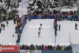 23.01.2016, Antholz, Italy (ITA): Simon Eder (AUT), Simon Schempp (GER), Anton Shipulin (RUS), (l-r) -  IBU world cup biathlon, pursuit men, Antholz (ITA). www.nordicfocus.com. © Manzoni/NordicFocus. Every downloaded picture is fee-liable.