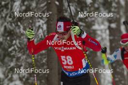 23.01.2016, Antholz, Italy (ITA): Nathan Smith (CAN) -  IBU world cup biathlon, pursuit men, Antholz (ITA). www.nordicfocus.com. © Manzoni/NordicFocus. Every downloaded picture is fee-liable.