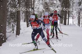 23.01.2016, Antholz, Italy (ITA): Karin Oberhofer (ITA), Magdalena Gwizdon (POL), (l-r) -  IBU world cup biathlon, pursuit women, Antholz (ITA). www.nordicfocus.com. © Manzoni/NordicFocus. Every downloaded picture is fee-liable.
