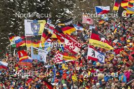 23.01.2016, Antholz, Italy (ITA): Event Feature: Fans with flags -  IBU world cup biathlon, pursuit women, Antholz (ITA). www.nordicfocus.com. © Manzoni/NordicFocus. Every downloaded picture is fee-liable.
