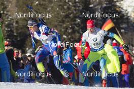 24.01.2016, Antholz, Italy (ITA): Quentin Fillon Maillet (FRA) -  IBU world cup biathlon, relay men, Antholz (ITA). www.nordicfocus.com. © Manzoni/NordicFocus. Every downloaded picture is fee-liable.