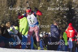 24.01.2016, Antholz, Italy (ITA): Evgeniy Garanichev (RUS) -  IBU world cup biathlon, relay men, Antholz (ITA). www.nordicfocus.com. © Manzoni/NordicFocus. Every downloaded picture is fee-liable.