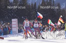 24.01.2016, Antholz, Italy (ITA): Evgeniy Garanichev (RUS) -  IBU world cup biathlon, relay men, Antholz (ITA). www.nordicfocus.com. © Manzoni/NordicFocus. Every downloaded picture is fee-liable.