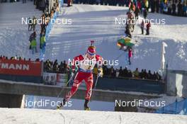 24.01.2016, Antholz, Italy (ITA): Johannes Thingnes Boe (NOR) -  IBU world cup biathlon, relay men, Antholz (ITA). www.nordicfocus.com. © Manzoni/NordicFocus. Every downloaded picture is fee-liable.