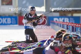 24.01.2016, Antholz, Italy (ITA): Mario Dolder (SUI) -  IBU world cup biathlon, relay men, Antholz (ITA). www.nordicfocus.com. © Manzoni/NordicFocus. Every downloaded picture is fee-liable.