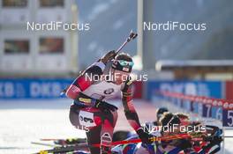 24.01.2016, Antholz, Italy (ITA): Dominik Landertinger (AUT) -  IBU world cup biathlon, relay men, Antholz (ITA). www.nordicfocus.com. © Manzoni/NordicFocus. Every downloaded picture is fee-liable.