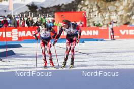 24.01.2016, Antholz, Italy (ITA): Dominik Landertinger (AUT), Simon Eder (AUT), (l-r) -  IBU world cup biathlon, relay men, Antholz (ITA). www.nordicfocus.com. © Manzoni/NordicFocus. Every downloaded picture is fee-liable.