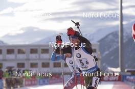 24.01.2016, Antholz, Italy (ITA): Simon Schempp (GER) -  IBU world cup biathlon, relay men, Antholz (ITA). www.nordicfocus.com. © Manzoni/NordicFocus. Every downloaded picture is fee-liable.