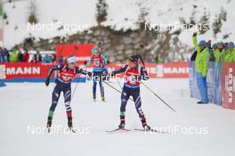 24.01.2016, Antholz, Italy (ITA): Federica Sanfilippo (ITA), Dorothea Wierer (ITA), (l-r) -  IBU world cup biathlon, relay women, Antholz (ITA). www.nordicfocus.com. © Manzoni/NordicFocus. Every downloaded picture is fee-liable.