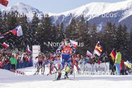 24.01.2016, Antholz, Italy (ITA): Justine Braisaz (FRA) -  IBU world cup biathlon, relay women, Antholz (ITA). www.nordicfocus.com. © Manzoni/NordicFocus. Every downloaded picture is fee-liable.