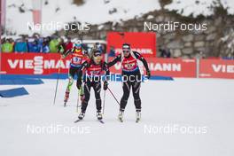 24.01.2016, Antholz, Italy (ITA): Ladina Meier-Ruge (SUI), Irene Cadurisch (SUI), (l-r) -  IBU world cup biathlon, relay women, Antholz (ITA). www.nordicfocus.com. © Manzoni/NordicFocus. Every downloaded picture is fee-liable.