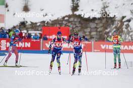 24.01.2016, Antholz, Italy (ITA): Anais Chevalier (FRA), Marie Dorin (FRA), (l-r) -  IBU world cup biathlon, relay women, Antholz (ITA). www.nordicfocus.com. © Manzoni/NordicFocus. Every downloaded picture is fee-liable.
