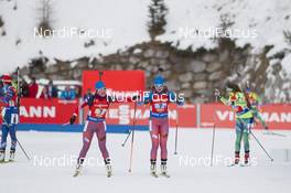 24.01.2016, Antholz, Italy (ITA): Ekaterina Yurlova (RUS), Olga Podchufarova (RUS), (l-r) -  IBU world cup biathlon, relay women, Antholz (ITA). www.nordicfocus.com. © Manzoni/NordicFocus. Every downloaded picture is fee-liable.