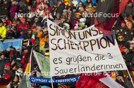 22.01.2016, Antholz, Italy (ITA): Event Feature: Fans of Simon Schempp (GER) -  IBU world cup biathlon, sprint men, Antholz (ITA). www.nordicfocus.com. © Manzoni/NordicFocus. Every downloaded picture is fee-liable.